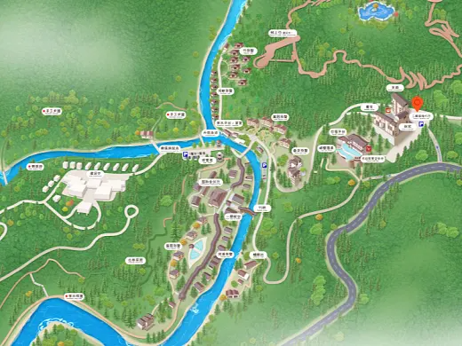 抚松结合景区手绘地图智慧导览和720全景技术，可以让景区更加“动”起来，为游客提供更加身临其境的导览体验。